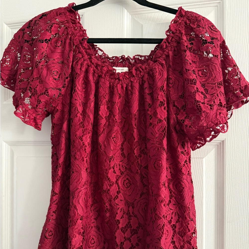Maurice’s red lace top